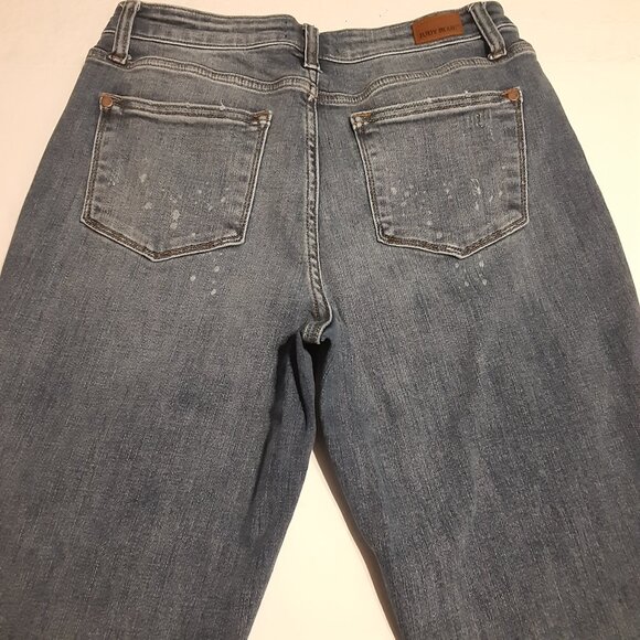 Judy Blue Boyfriend Fit Splattered Distressed Hem Women's Jeans JB82346DK - Picture 3 of 9